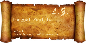 Lengyel Zomilla névjegykártya